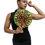 Kofina African Print Kente hot flash fan-DPPF309