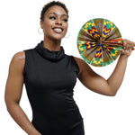 Kofina African Print Kente hot flash fan-DPPF309