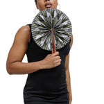 Anan African Kente Print Hot-flash Fan-DPPF312