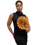 Kujoe African Kente Print Hot-flash Fan-DPPF313