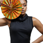 Kujoe African Kente Print Hot-flash Fan-DPPF313