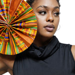 Kujoe African Kente Print Hot-flash Fan-DPPF313