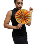 Kujoe African Kente Print Hot-flash Fan-DPPF313