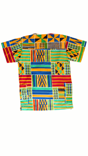 Kente African Print Cotton Dashiki shirt for Children