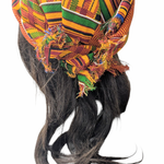 Kente print bandana fringes dupsies