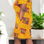 Orange African print African Clothing Dupsie's 