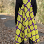 Dupsie's karafah Purple and Yellow Red African Print Sleeveless Shawl-DPPS3775SH
