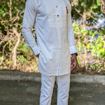 African Ivory Senator suit African Clothing men Dupsies