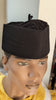 Jekalo Black African Velvet Senator Hat Kufi Cap-DPHRVH07