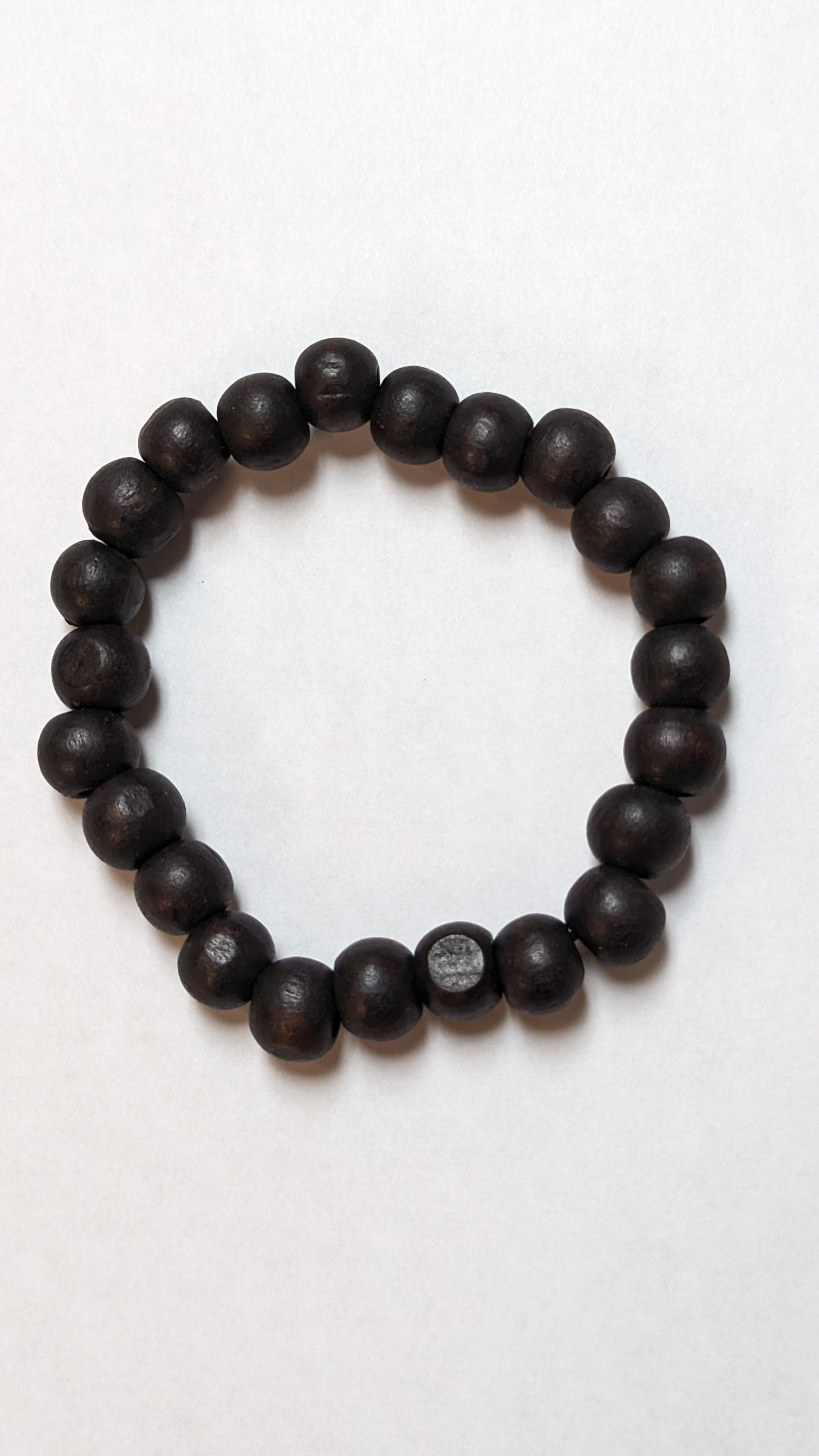 Nedoow African Elastic Black Wooden Bead Bracelet-DPJBWB41