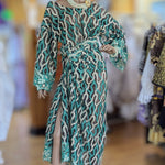 Adeseun Green and Tan African Cord Lace Iro Top and Buba Wrap Skirt-DPALIB4