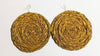 Anani Gold African Raffia Palm hook Earrings-DPJGRPE1