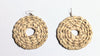 Okaikor Tan African Raffia Palm hook Earrings-DPJTARE6