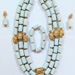 Dupsie's Ayooluwa Ileke African Bead Necklace, Bracelet and earrings Set DPILBIJS