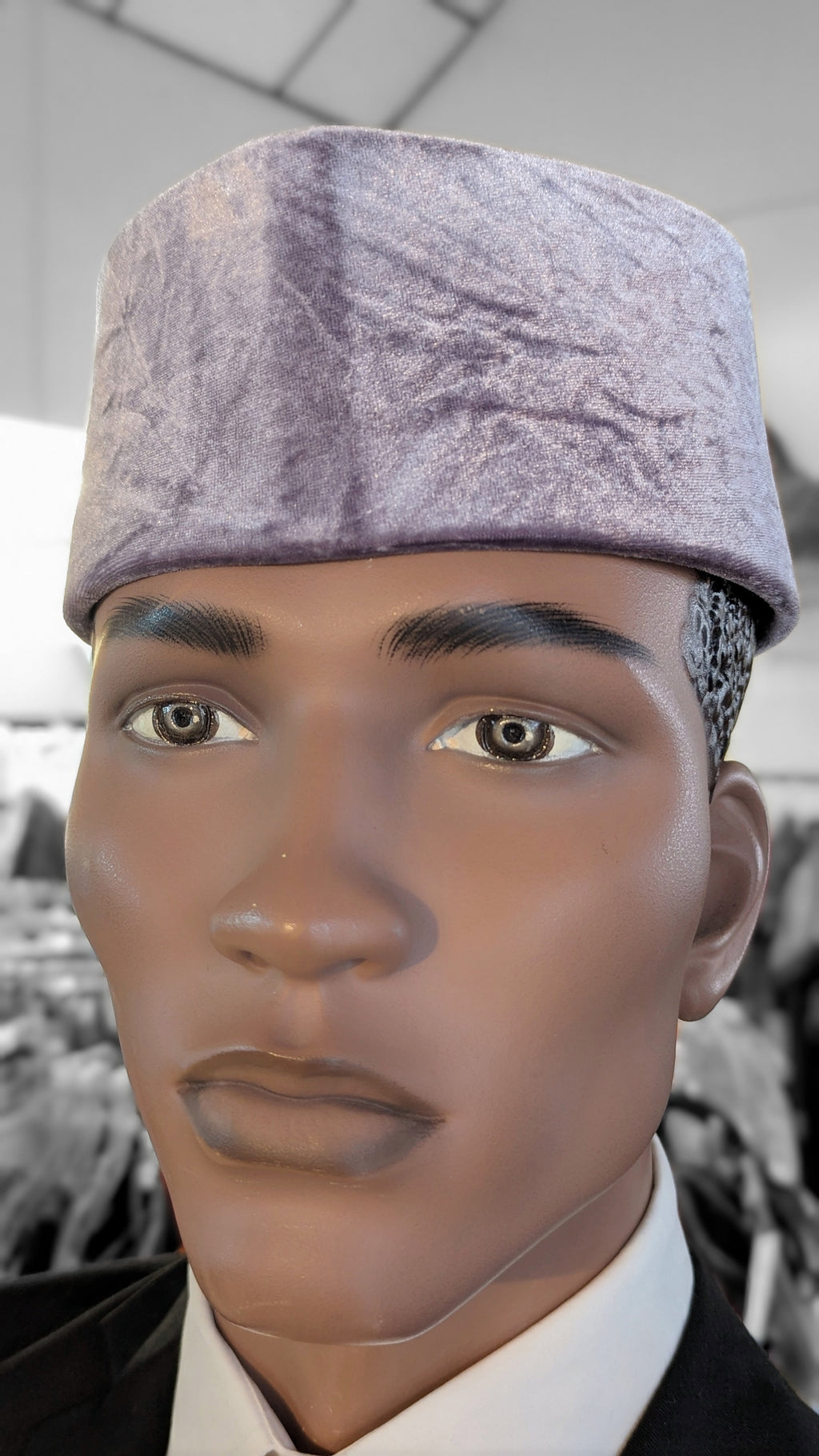 Dupsie's Grey Nigerian Nebula Velvet African Hat DPH610