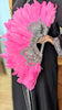 Dupsie's Aya Odua Royal Pink Nigerian African Wedding Feather Fan DPFFPS4