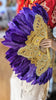 Dupsie's Adaeze Elegance Royal Pink Nigerian African Wedding Feather Fan DPFFPG08