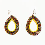 Dupsie's Multicolored beaded African hoop earrings 