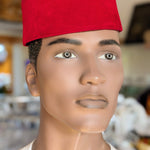 Red Igbo African Hat Velvet Dupsie's beret style