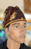 Dupsie's Brown Velvet Nigerian African Gold Cream Embroidered Aso Oke Handwoven Fila Kufi Cap Hat DPHAVBGC4