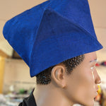 Blue Aso Oke Abeti Aja cap hat Dupsie's 