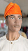 Dupsie's Igbalode Handwoven Embroidered Orange Aso Oke Fila Hat DPHAAO2