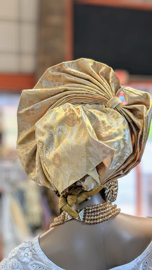 Pre-tied African clothing head wrap