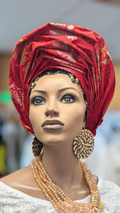 Dupsie's Adunni Crown ready Gele Autogele Pre-tied head wrap hat DPAGRSG39