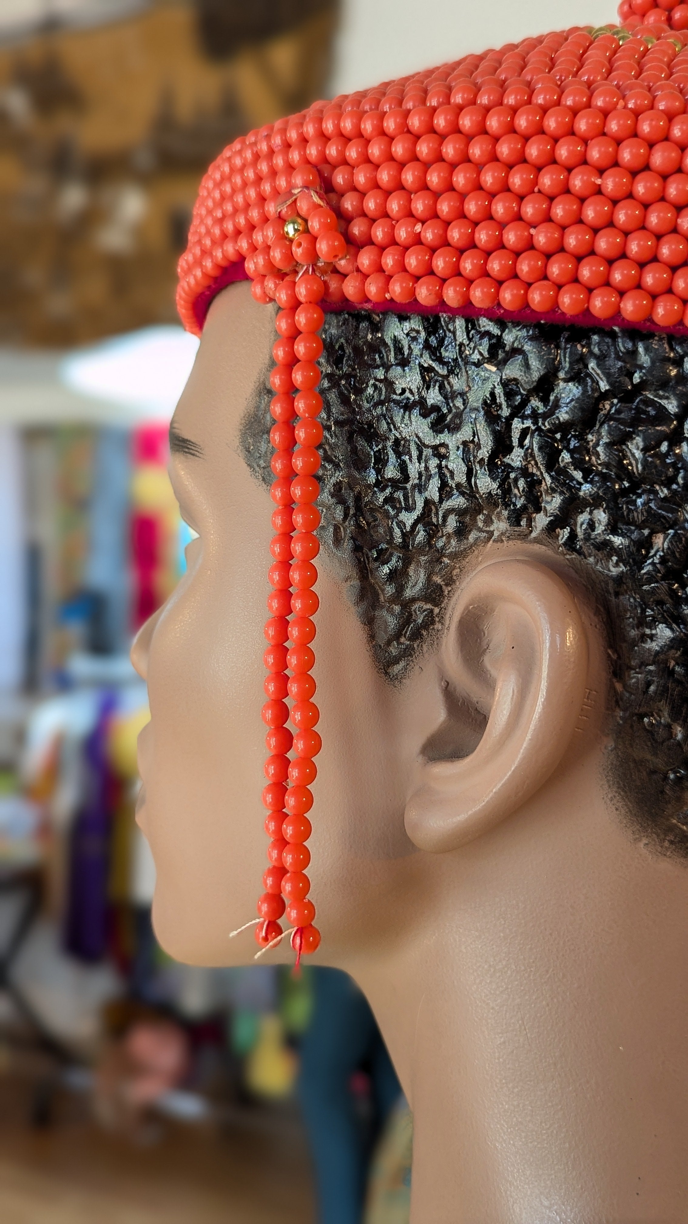 African coral beads men Igbo Edo