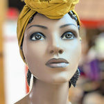 Dupsie's Golden Aura Pre-tied Head Wrap Hat with Bun DPDM301PT2