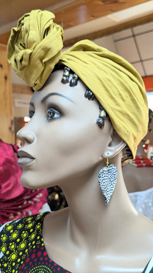 Gold African hat women