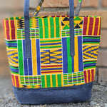 Dupsie's Effia African Kente Print Tote Bag DPPB4075K