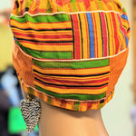 Kente Ghanaian print Head wrap pre-tied