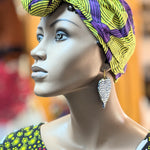 Ankara kitenge head wrap bun Dupsie's