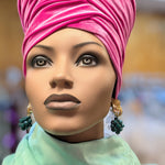 Pink Hat Head wrap Pre-tied African fashion Dupsie's