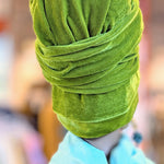 Green Velvet Velour sock hat head wrap African clothing