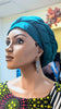 Dupsie's Sanaa Green African Print Pre-Tied Cotton Head Wrap DPGR124PT