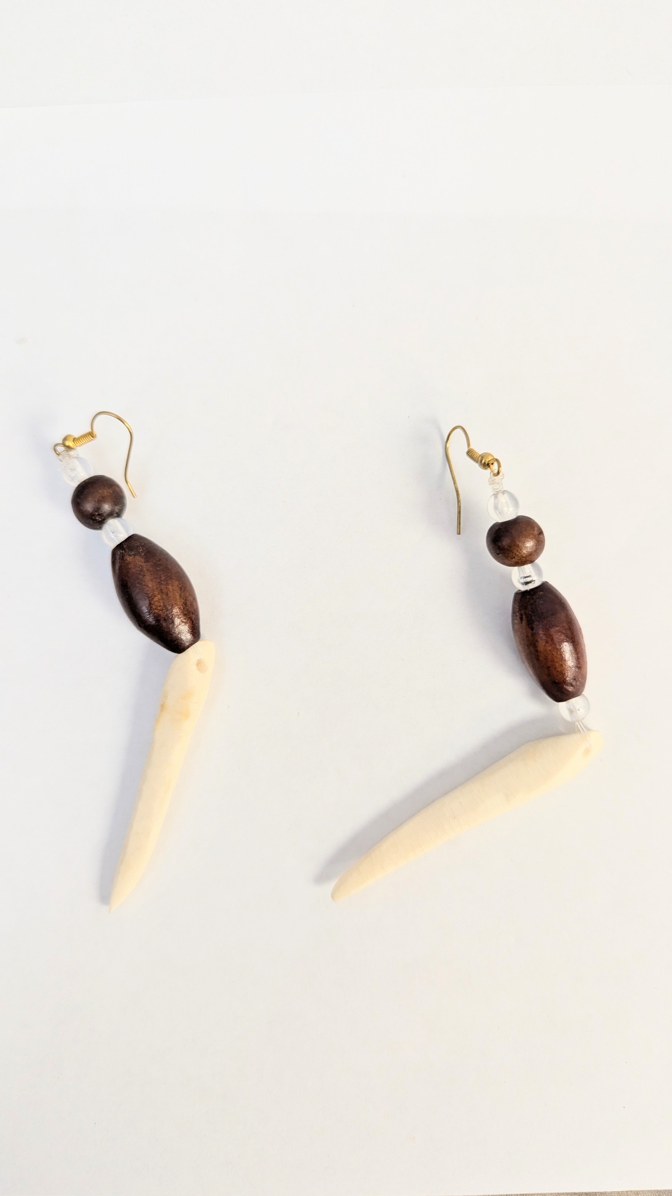 Wood Ivory earrings Dupsie's