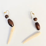 Kijani African Stringed Wood Stone Earrings – Natural Boho Jewelry