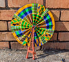 Dupsie's Afiokuma Foldable African Print Kente Hand Fan with leather handle DPPF4075