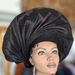 Black African Aso oke head wrap Dupsie's