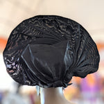 All black aso oke Gele women