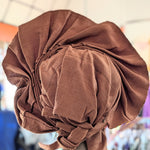 Brown African aso oke Gele head wrap hat Dupsies