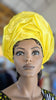 Dupsie's Yellow Chinonye Autogele Ready Gele Head wrap Head tie hat DPAGHTY1