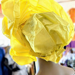 Yellow African head tie head wrap Dupsie's