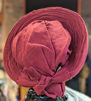 Burgundy African Autogele head wrap hat Dupsies