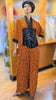 Dupsie's Afiya African Print Ankara BouBou Catan Dress with Bead Trim DPXOBBC3