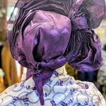 Purple African Autogele Ready Gele head wrap hat Dupsies