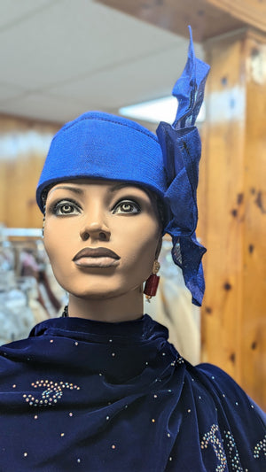 Blue African hat women dupsies