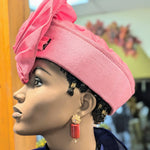 Pink African pre-tied head wrap Dupsies